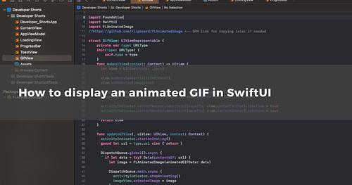 How to display an animated GIF in SwiftUI